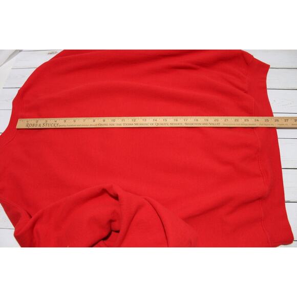 Cat Sweatshirt Women's XL Red LS Pop-over Crewneck Patchwork Crazy Cat Lady Cozy - Picture 11 of 12